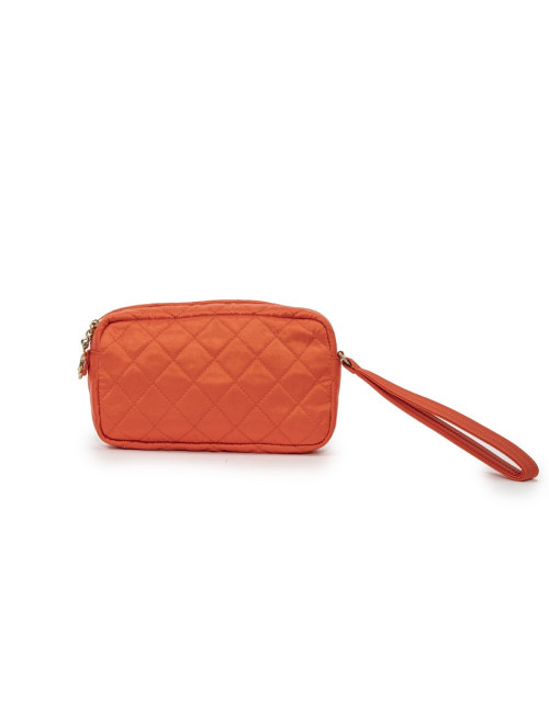 Pochette CHANEL toile parachute orange