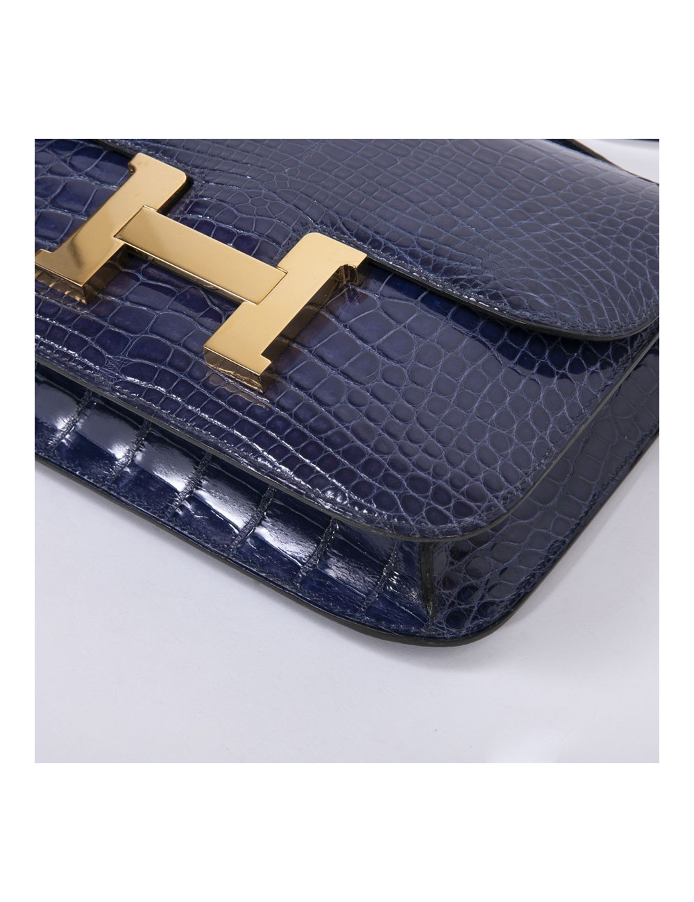 Sac Constance HERMES en crocodile du Nil violet