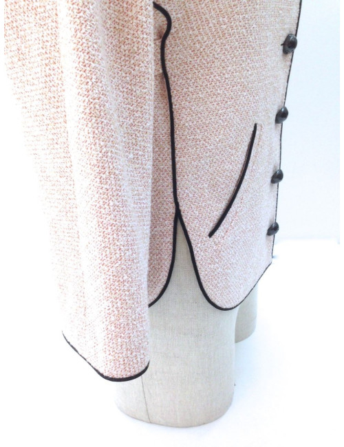Veste CHANEL en tweed rose pastel T 36