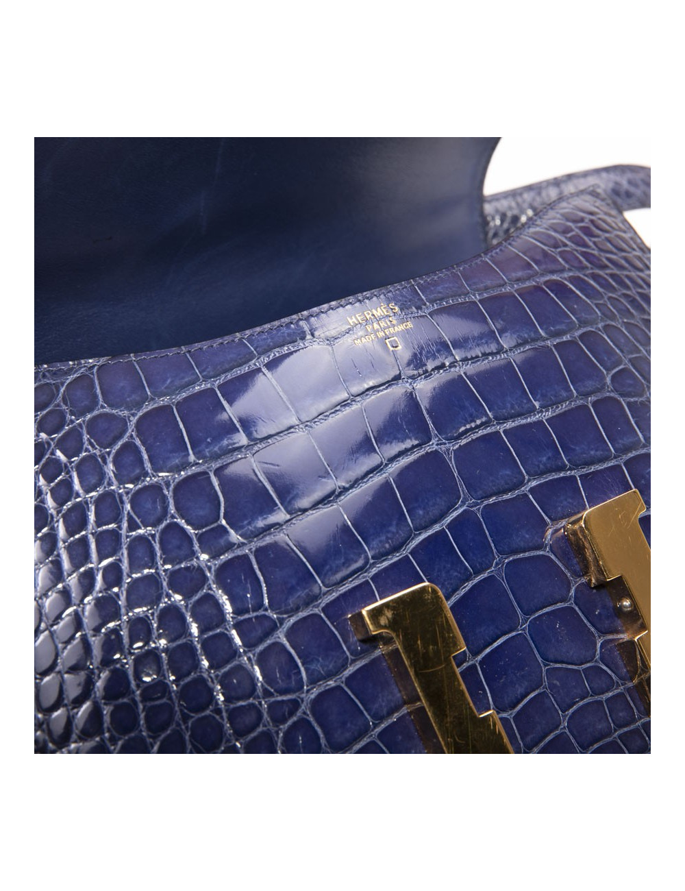 Sac Constance HERMES en crocodile du Nil violet