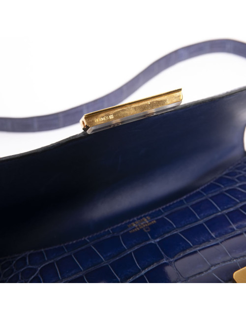 Sac Constance HERMES en crocodile du Nil violet