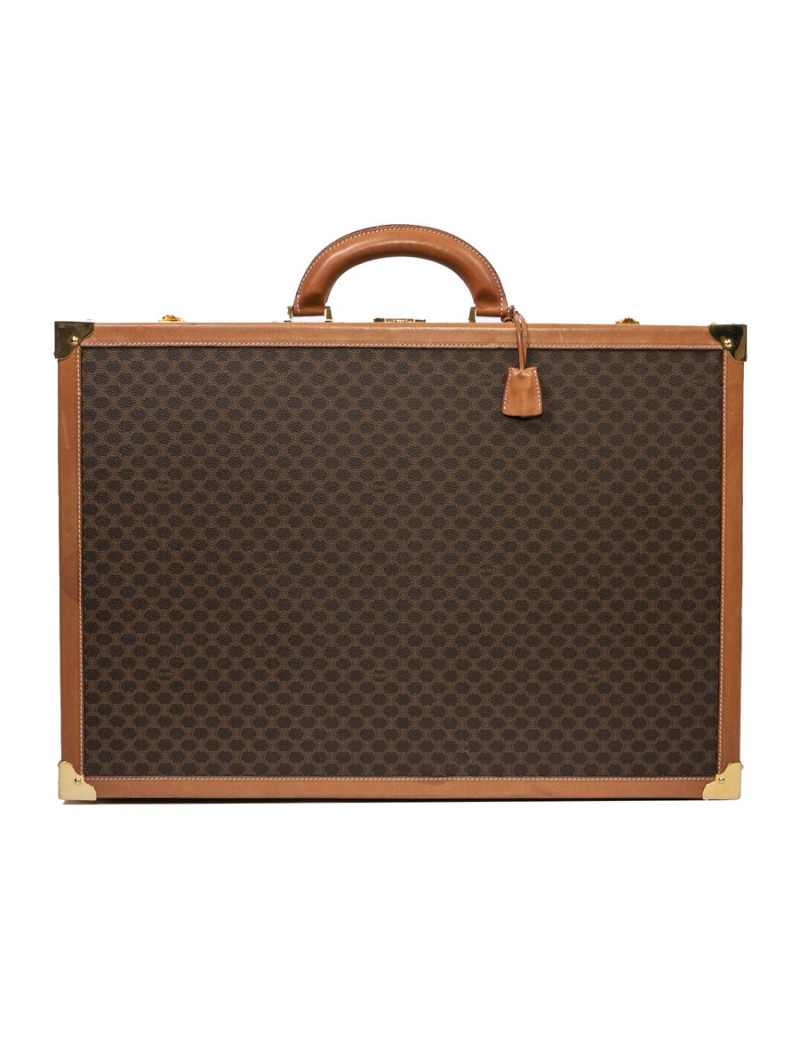 Valise CELINE en toile monogram marron