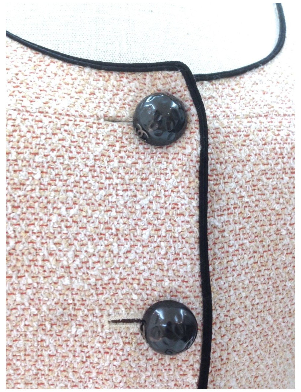 Veste CHANEL en tweed rose pastel T 36