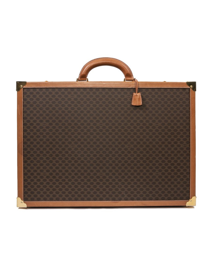 Valise CELINE en toile monogram marron