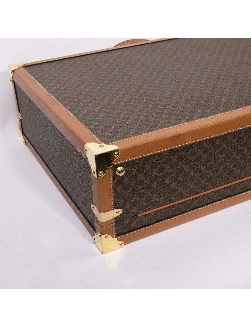 Valise CELINE en toile monogram marron
