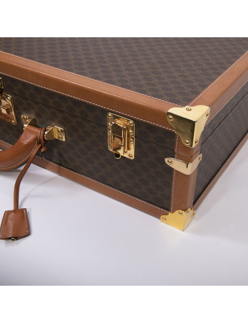 Valise CELINE en toile monogram marron