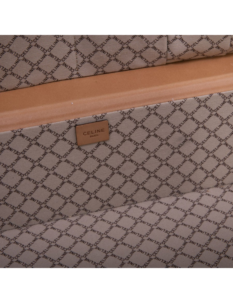 Valise rigide CELINE en toile monogramme marron