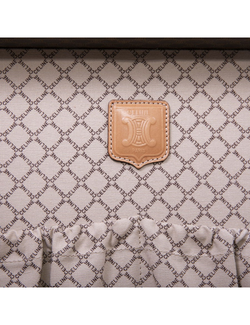 Valise CELINE en toile monogram marron