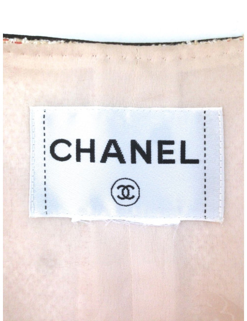 Veste CHANEL en tweed rose pastel T 36