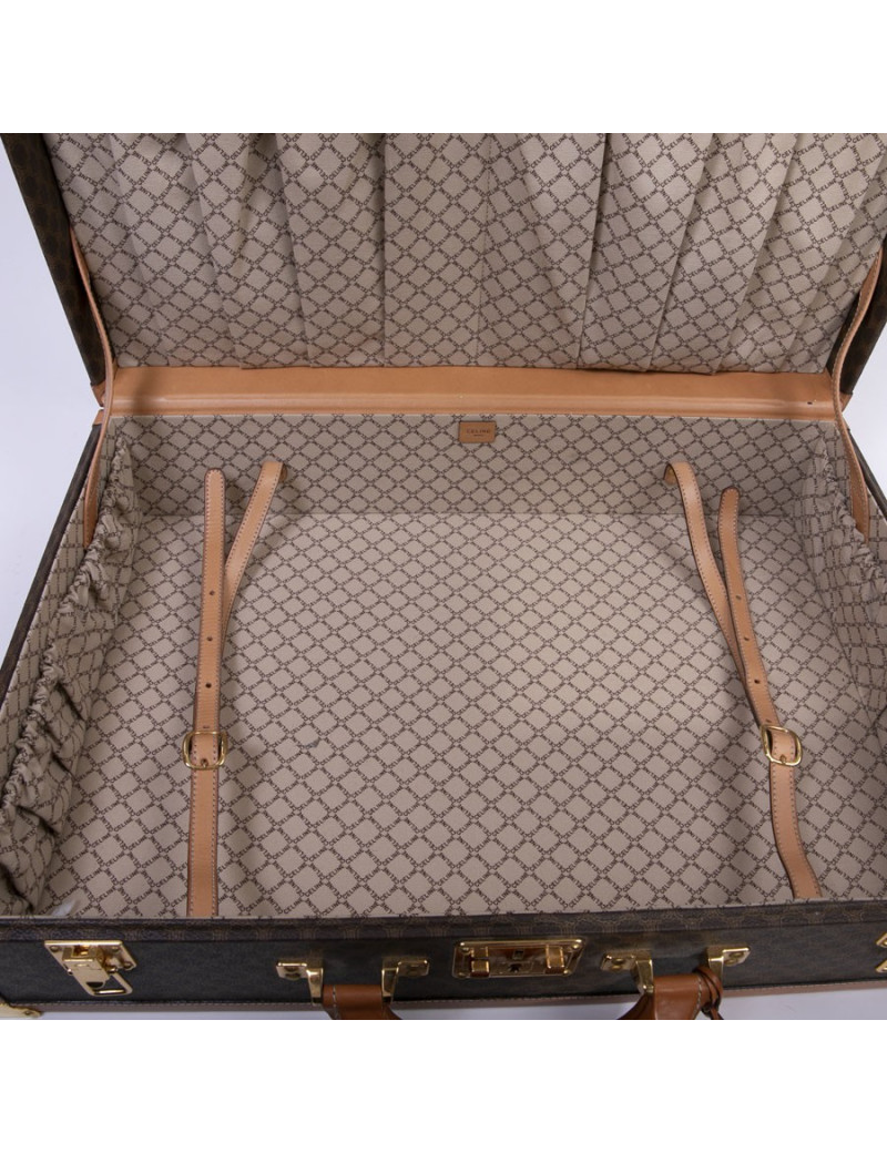 Valise CELINE en toile monogram marron