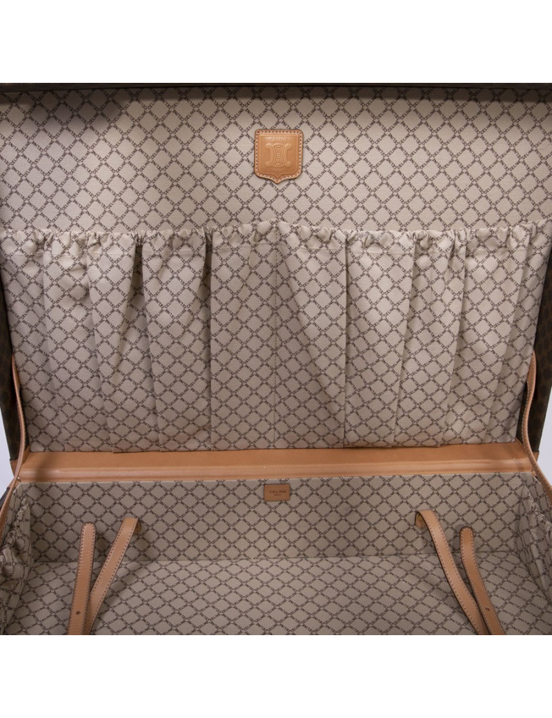 Valise CELINE en toile monogram marron