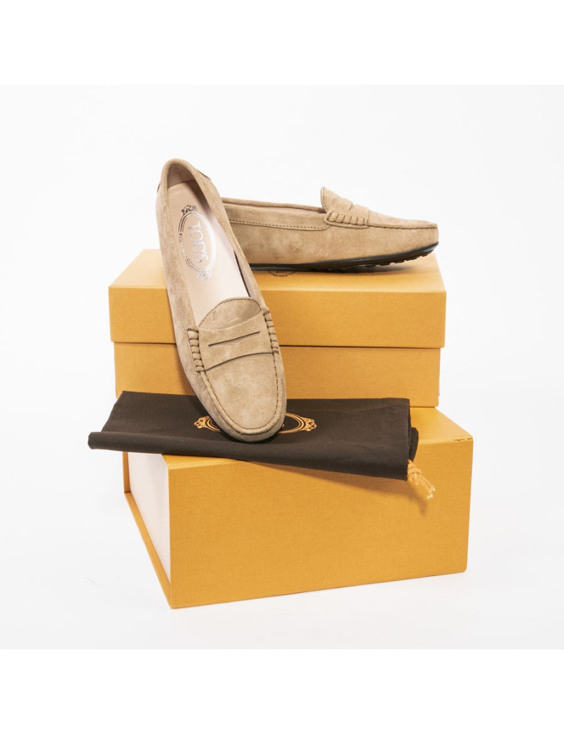 Mocassins T 38 TODS daim marron clair