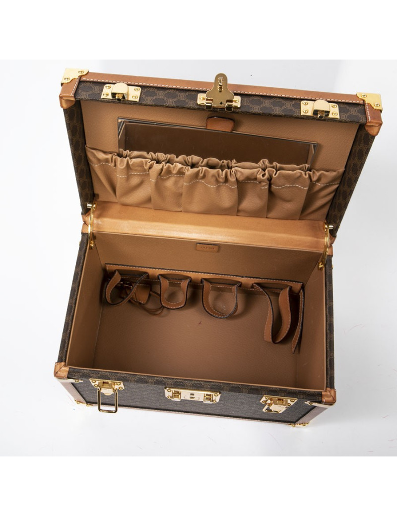 Vanity case CELINE en toile monogram marron