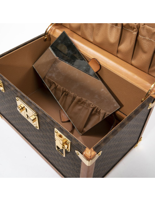 Vanity case CELINE en toile monogram marron
