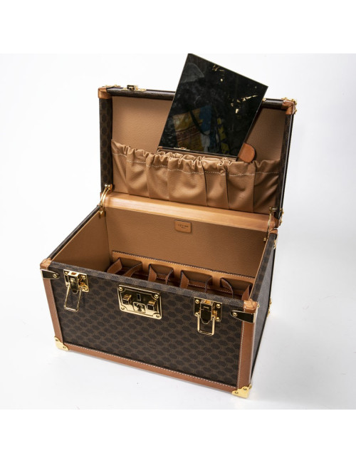 Vanity case CELINE en toile monogram marron