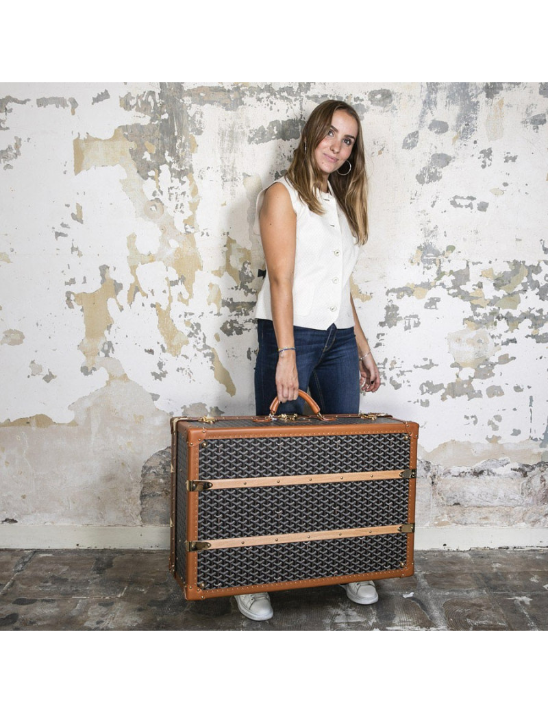 GOYARD Monogram large and rigid travel trunk 
