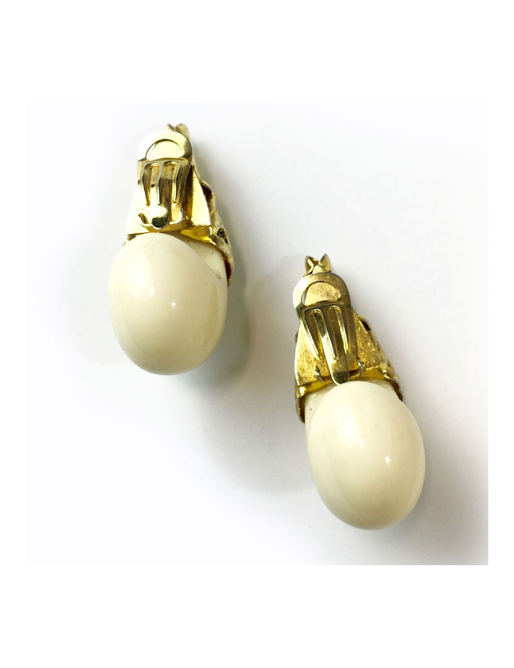 Boucles d'oreilles Clips ISABEL CANOVAS ivoire 