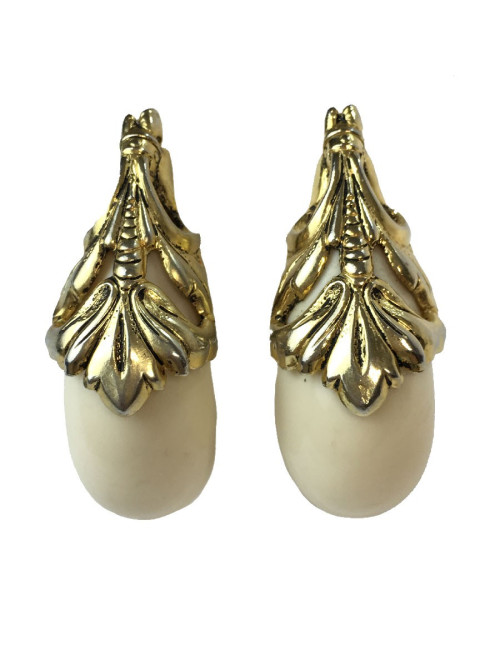 Boucles d'oreilles Clips ISABEL CANOVAS ivoire 