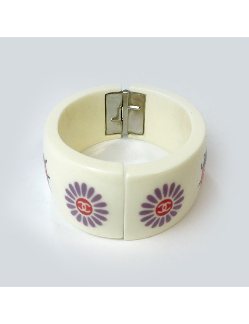 Manchette CHANEL plexiglass ivoire