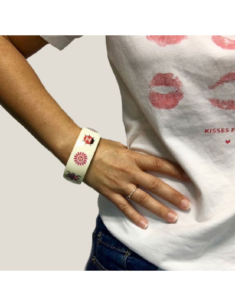 Manchette CHANEL plexiglass ivoire