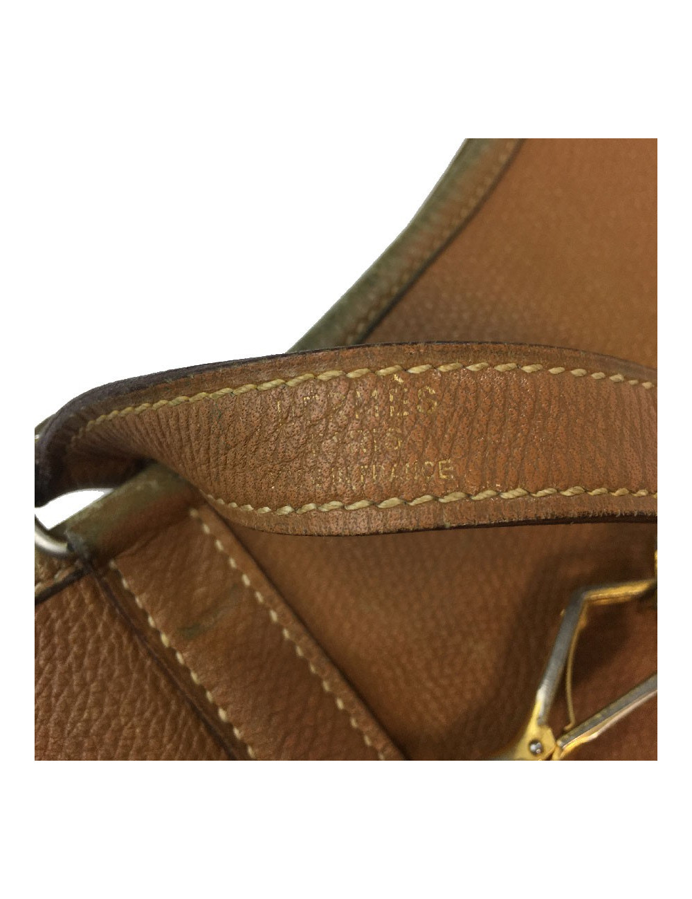 HERMÈS vintage Trim bag gold grained leather
