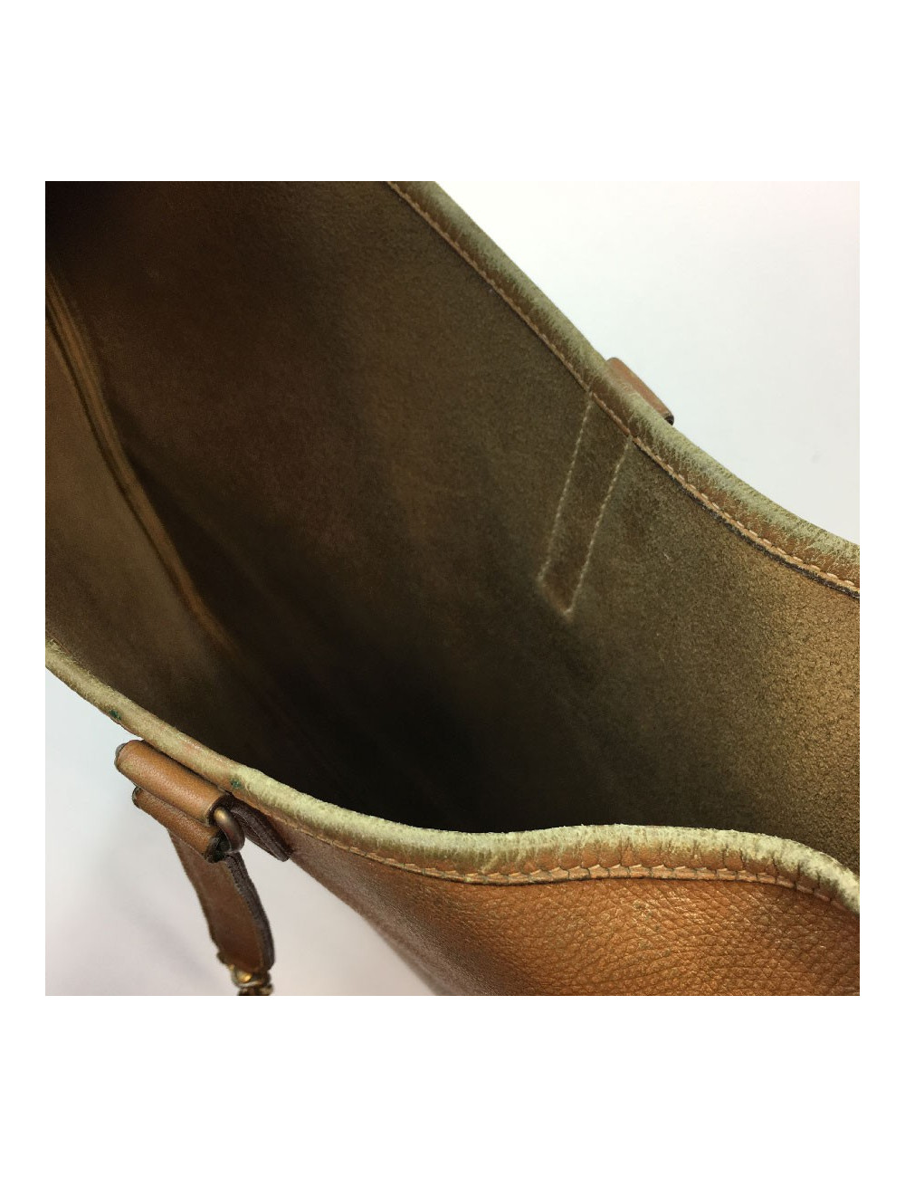 HERMÈS vintage Trim bag gold grained leather