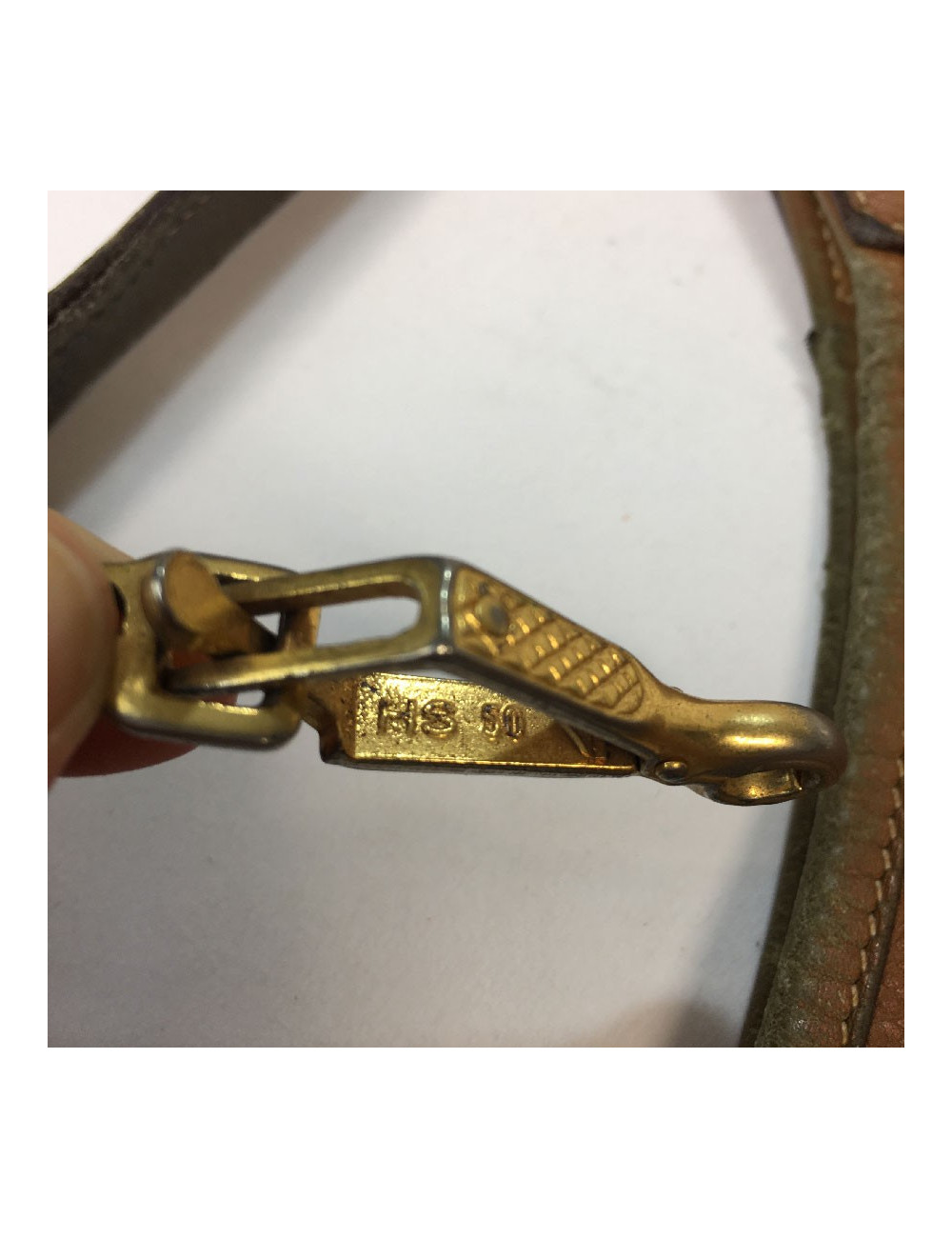 HERMÈS vintage Trim bag gold grained leather