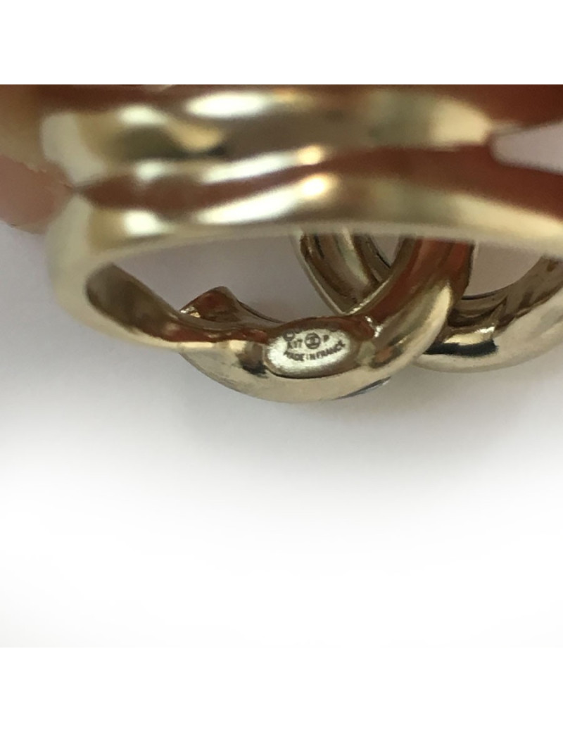 Bague CHANEL CC orpâle et nacre