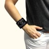 CHANEL cuff bracelet in black plexi and CC in gunmetal color