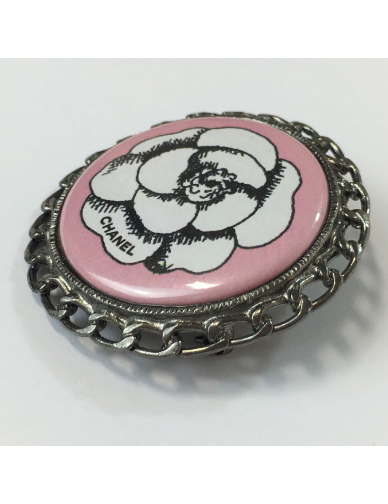Broche CHANEL ronde Camélia 