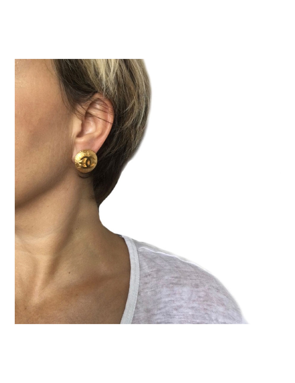 Boucles d'oreille clips CHANEL Vintage