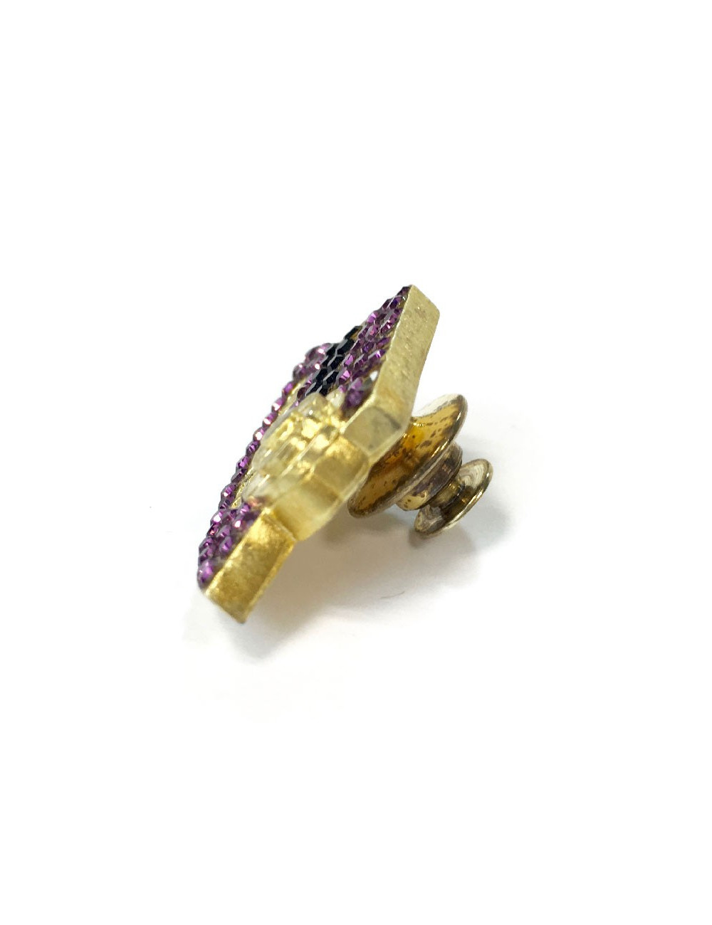 Pin's CHANEL  chapeau doré et brillants