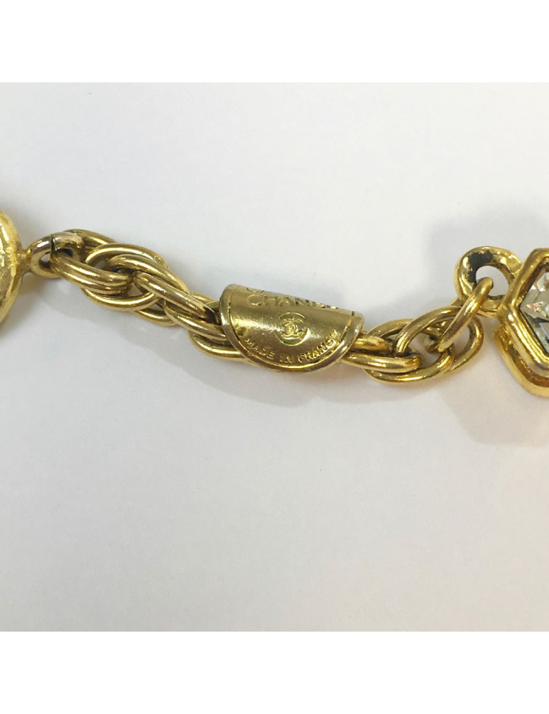 CHANEL vintage chain necklace in gilt metal