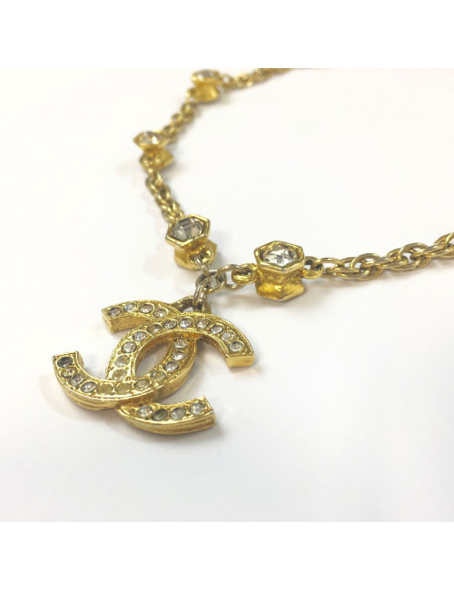 CHANEL vintage chain necklace in gilt metal