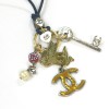 CHANEL link necklace and charms