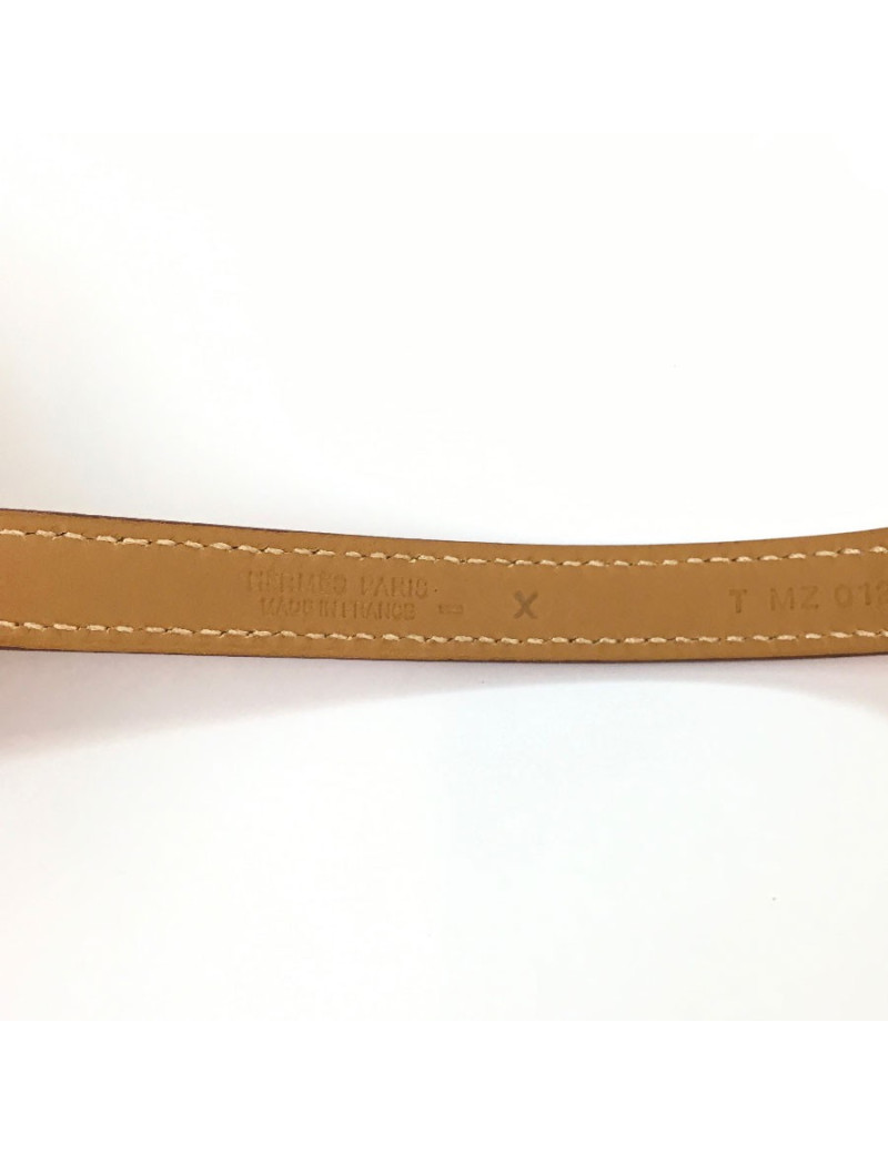 Bracelet Rivale double  HERMES cuir lezard bougainvilliers