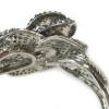 Bracelet camélia métal argent et strass