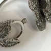 Bracelet camélia métal argent et strass