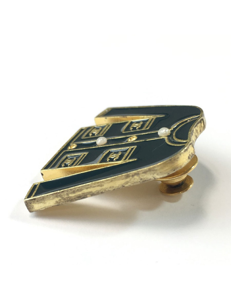 A REPARER Pin's CHANEL  petite veste émail vert