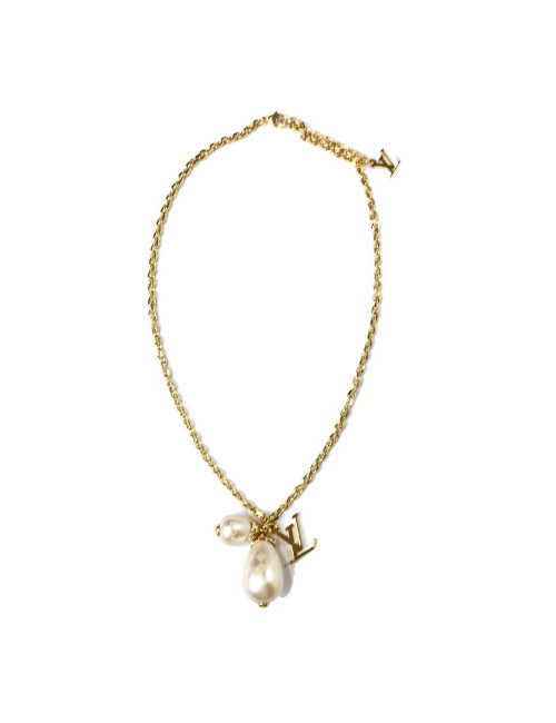 Collier LOUIS VUITTON avec une perle goutte nacrée