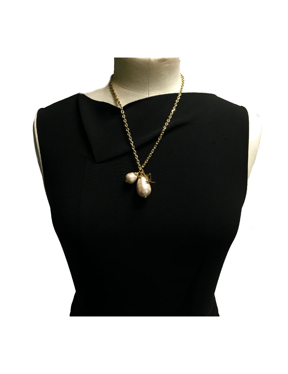 Collier LOUIS VUITTON avec une perle goutte nacrée