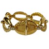 Bracelet CARVEN Vintage en métal doré et strass