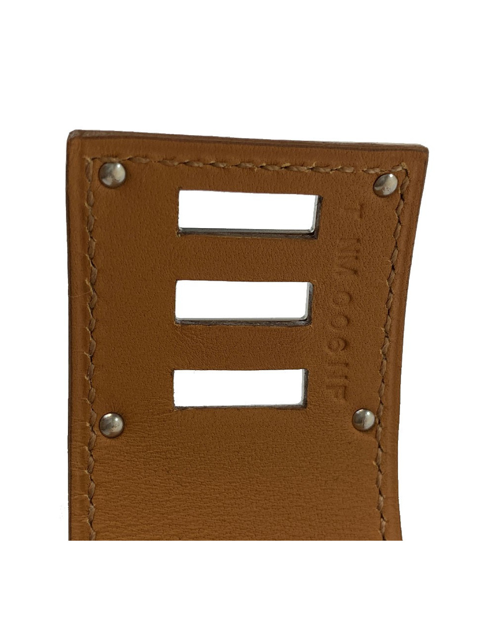 Manchette Kelly dog  HERMES alligator mat jaune mais