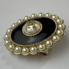CHANEL Oval Pearly Brooch