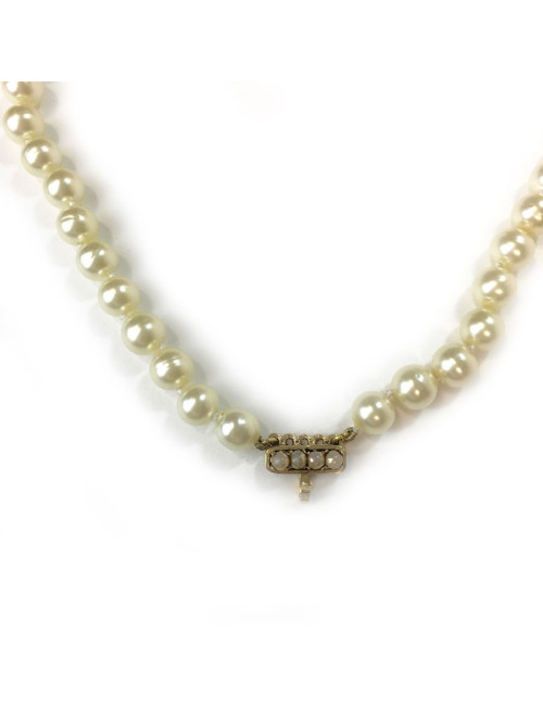 Collier CHANEL double rangs de perles nacrées