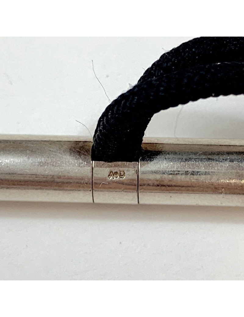 Collier HERMES Skipper cordon et chaîne d'ancre argent