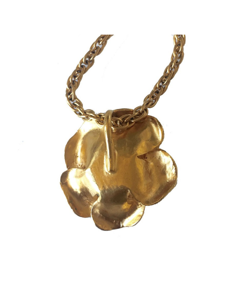 Collier CHANEL camélia doré