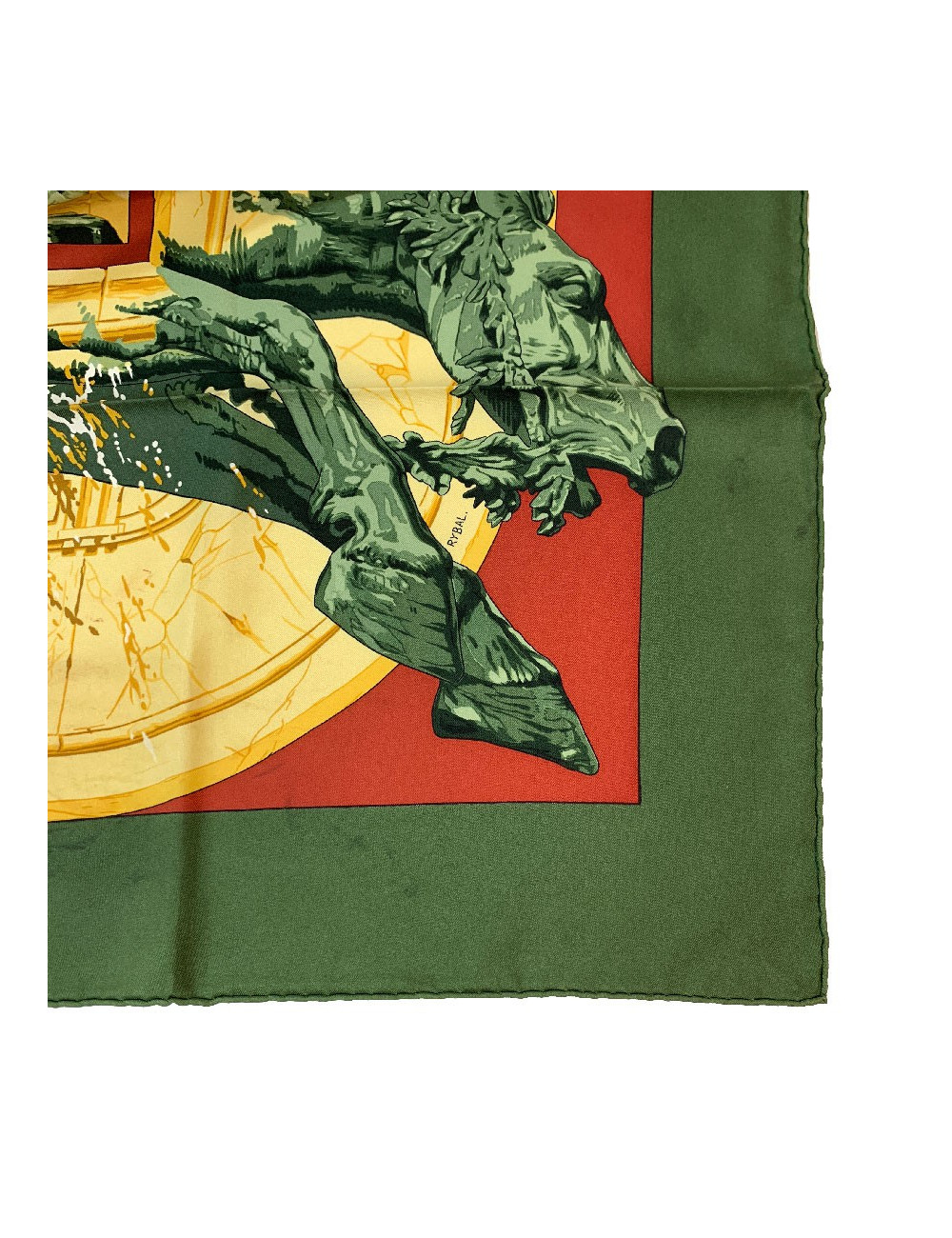 Carré 90 x90 HERMES soie 100 % "La fontaine de Bartholdi"