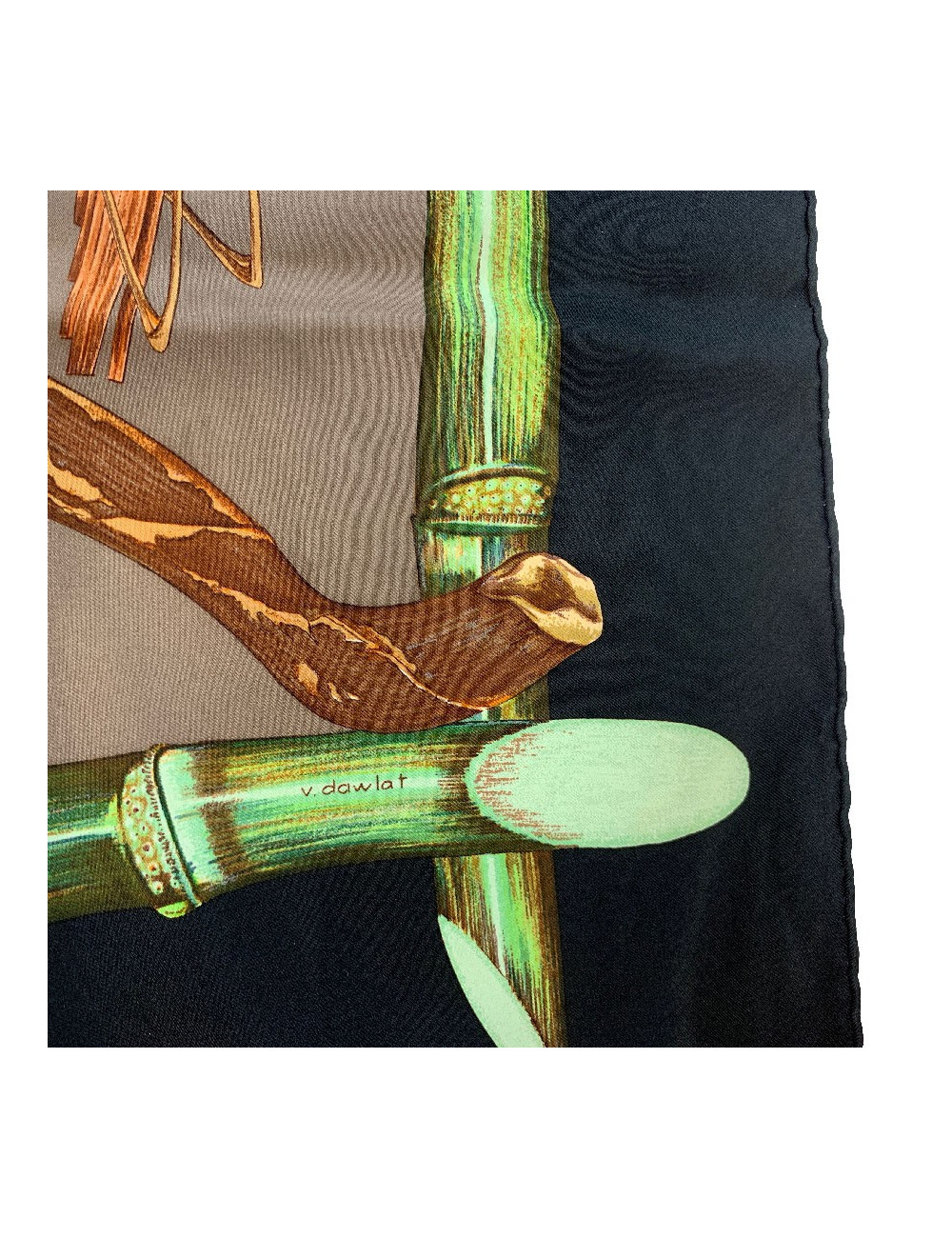 Carré HERMÈS Jardin Créole noir