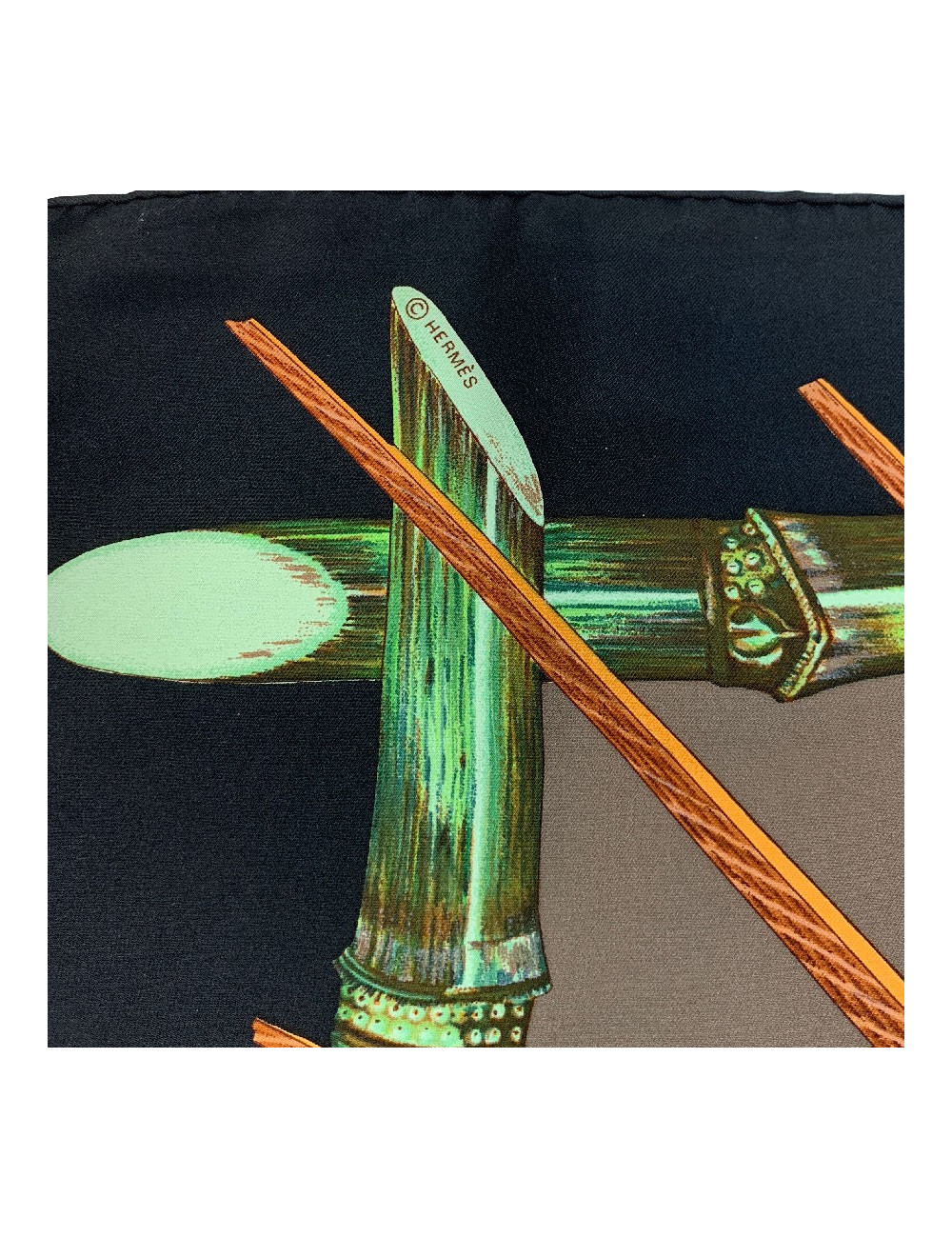 Carré  HERMÈS 100 % soie "Jardin Créole"